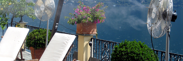 Ventilatori nebulizzanti per giardini, gazebo, terrazzi...